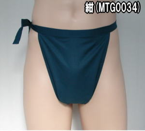 Tもっこふんどし巻き締め 綿ローン紺