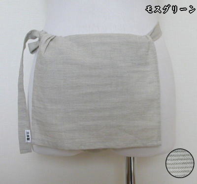 越中ふんどし オーガニックコットンガーゼボーダー モスグリーン